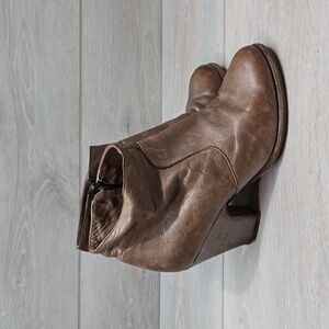 Fiorentini + Baker Anthropologie Women Leather Ankle Heels Boots shoes sz 37/7